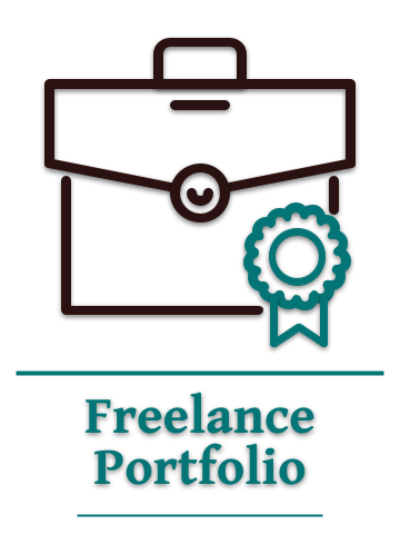 Portfolio button. Click to read samples of my freelance writer services